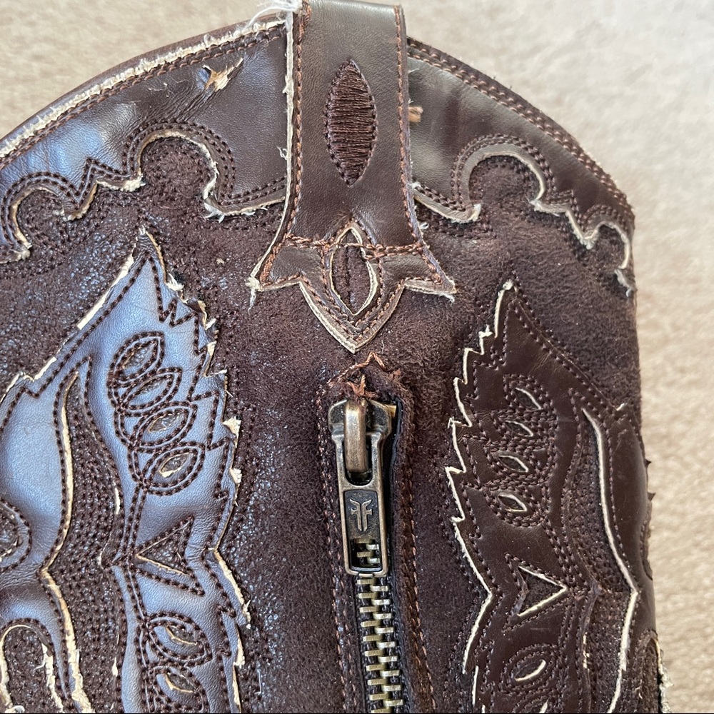 Frye Western Perforated Ankle High Boots - Picture 9 of 11